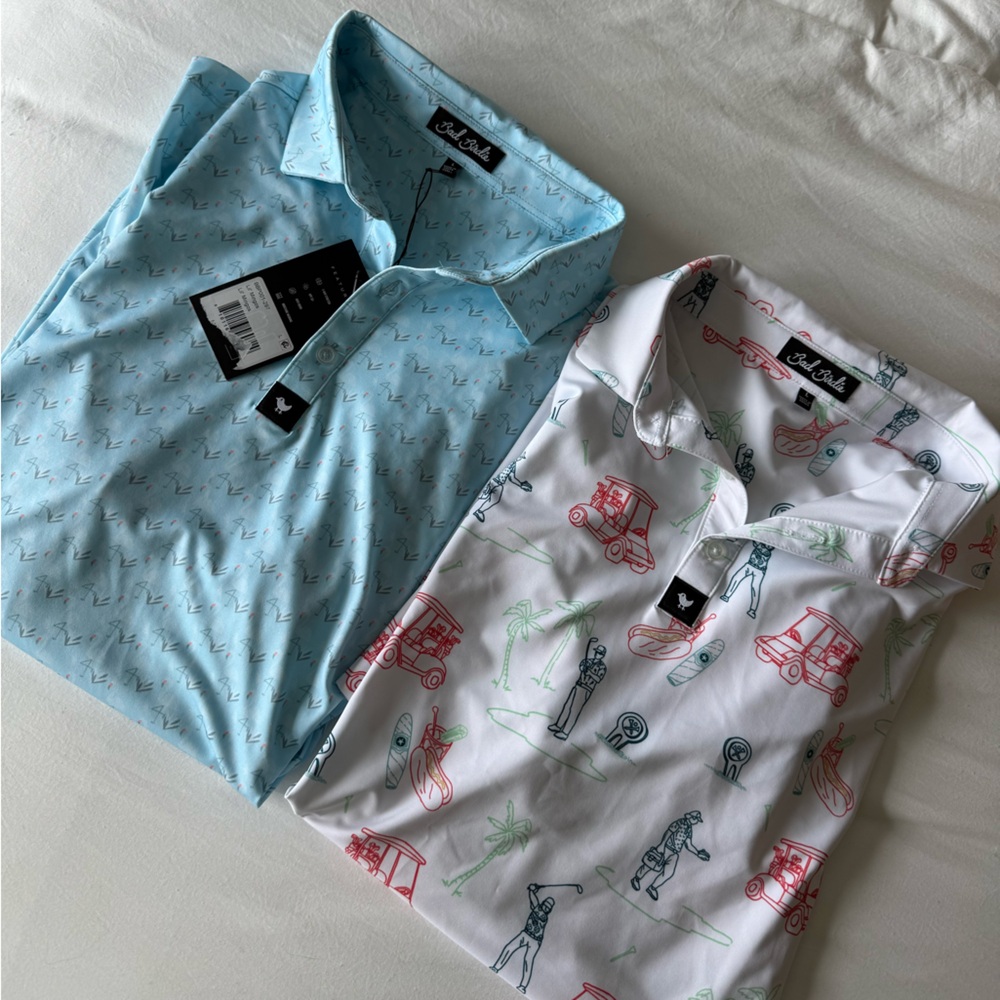 Bundle of 2 - Bad Birdie Men's Polos - Picture 3 of 6